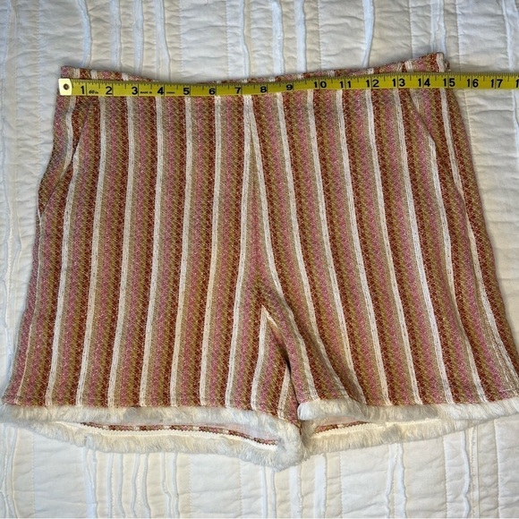 2/$30 THML boho fringe striped tulum shorts. SZ M - Picture 9 of 16